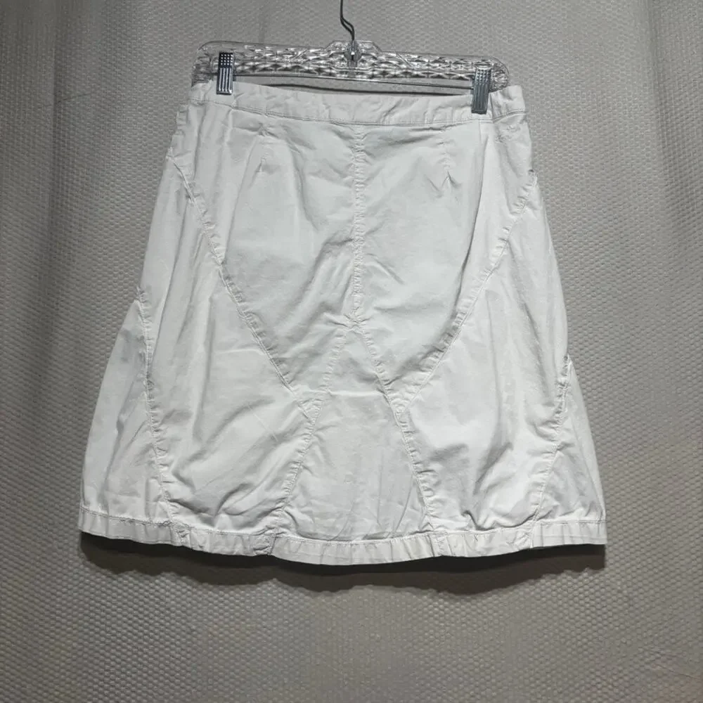 Horny Toad Womens Cream White Cotton A-Line Skirt Size 8 Casual Outdoor Travel